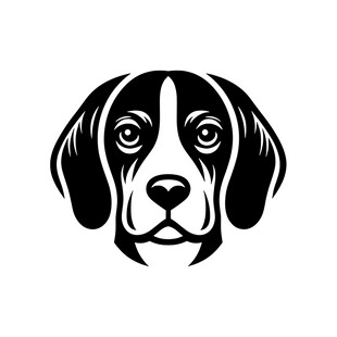 简约黑白风小狗头像