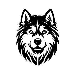 哈士奇头像图案