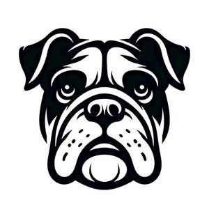 斗牛犬头像图案