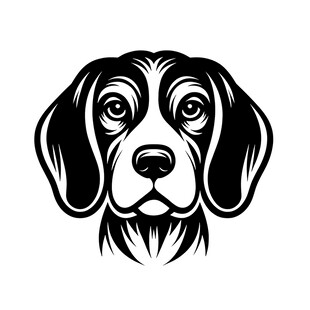 简约猎犬头像设计