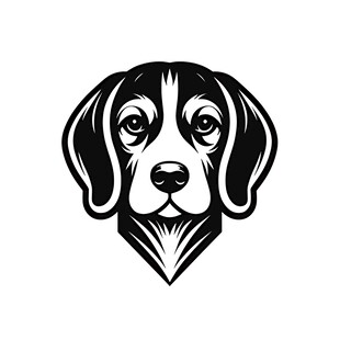 简约风小狗头像设计