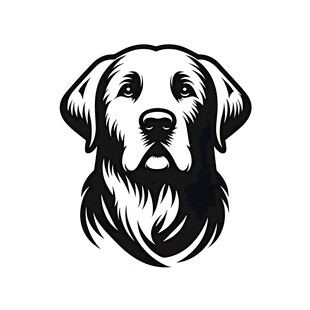 简约狗头图案设计