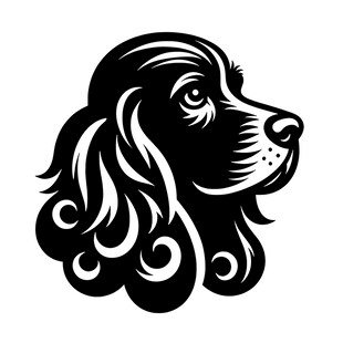 卷毛猎犬头像图案