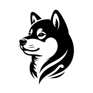 哈士奇头像图案