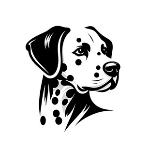 斑点狗头像图案设计