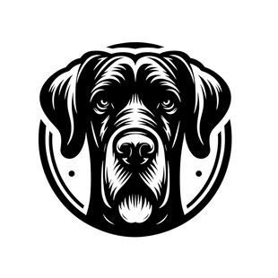 简约风格猎犬头像标志