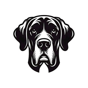 简约风格的狗狗头部图标