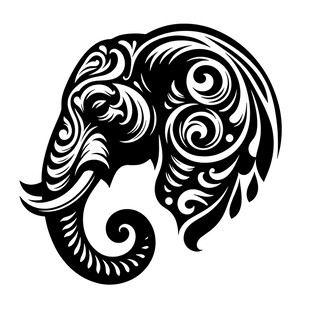 大象纹身图案设计