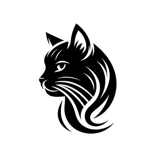黑猫轮廓标志
