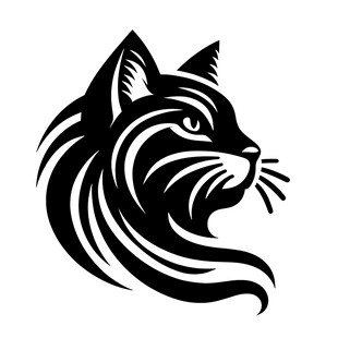 黑猫轮廓图案