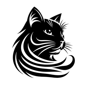 黑猫轮廓图案