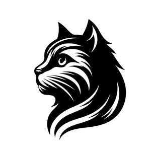 黑猫头像标志设计