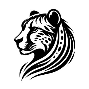 猎豹头像简约矢量设计