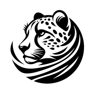 猎豹线条艺术徽标