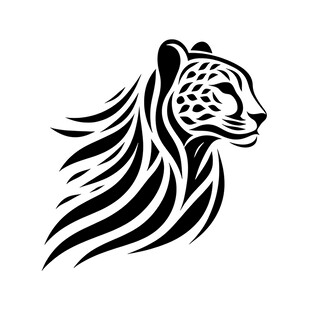 黑豹头像简约艺术设计