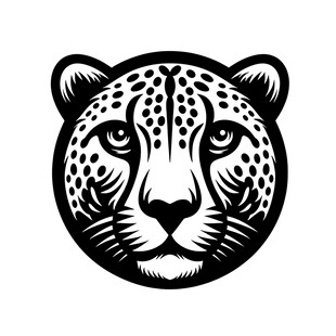 豹头图案