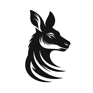 袋鼠头部简约矢量图标