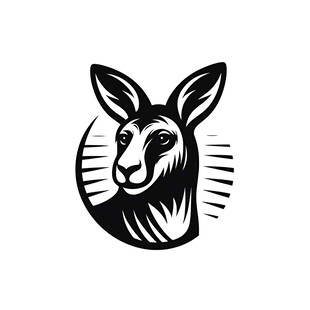 袋鼠头像标志设计