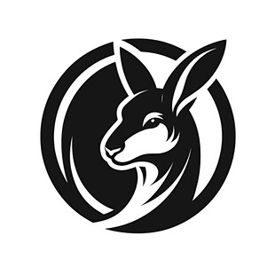 简约袋鼠标志设计