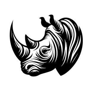 犀牛头部图案设计