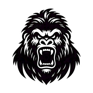 咆哮的大猩猩标志