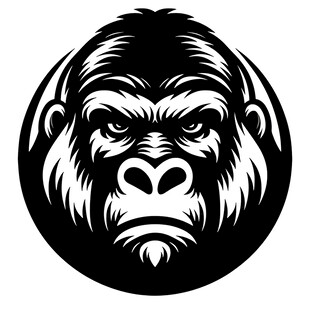 愤怒大猩猩头像设计