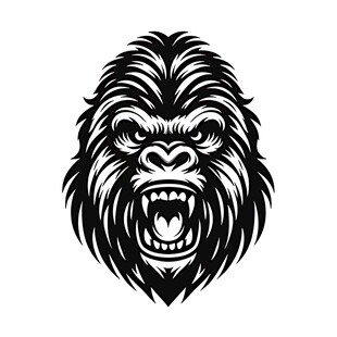 咆哮的大猩猩头像