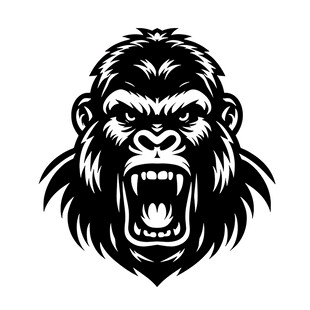 咆哮的大猩猩标志图案