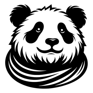 戴围巾的熊猫头像