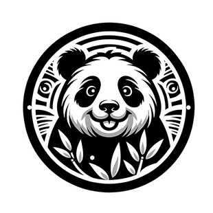 熊猫头像图案设计