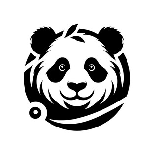 熊猫简约标志设计