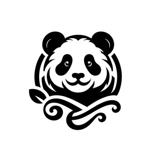 熊猫简约艺术图标