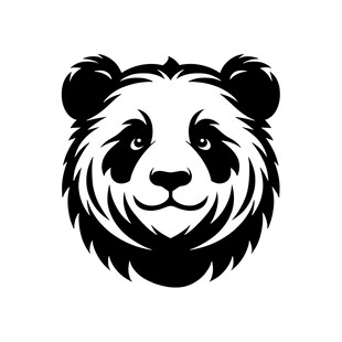 熊猫头像图案设计