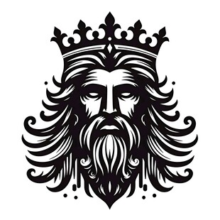 国王头像插画