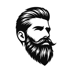 时尚胡须男士头像设计