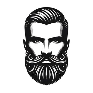 时尚男士胡须头像设计