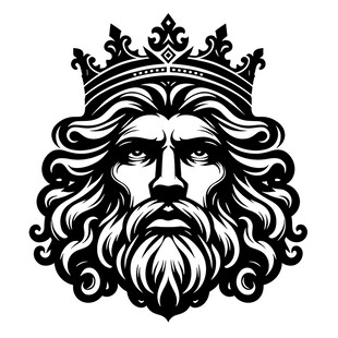 戴皇冠的威严男子头像