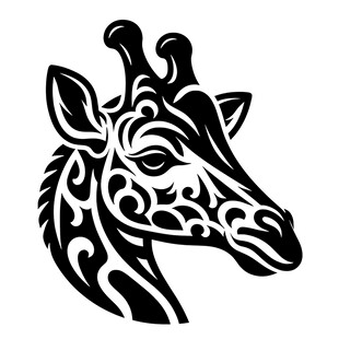 长颈鹿图腾图案设计