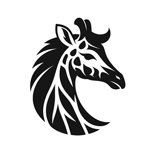 简约风格马头图案设计