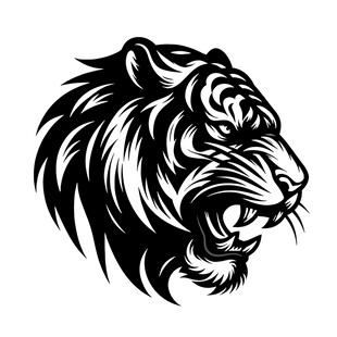 咆哮的老虎头像