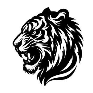 咆哮的老虎头像