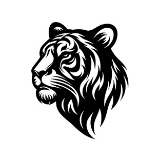 老虎头像图案设计