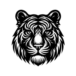 老虎头像图案设计