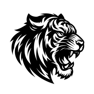 咆哮虎头标志