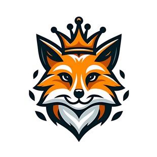 戴皇冠的狐狸标志