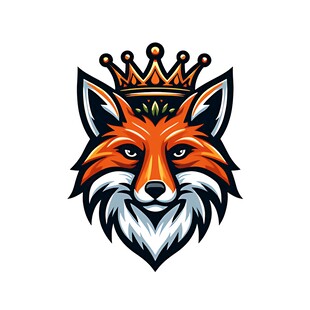 戴皇冠的狐狸标志