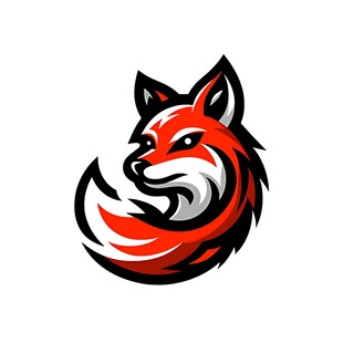 狐狸主题动感品牌标志