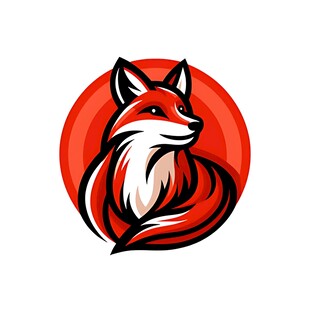 狐狸主题动感标志设计