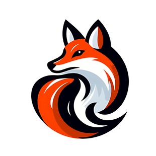 狐狸主题动感矢量标志