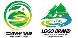 山水间旅游城市民宿标志logo